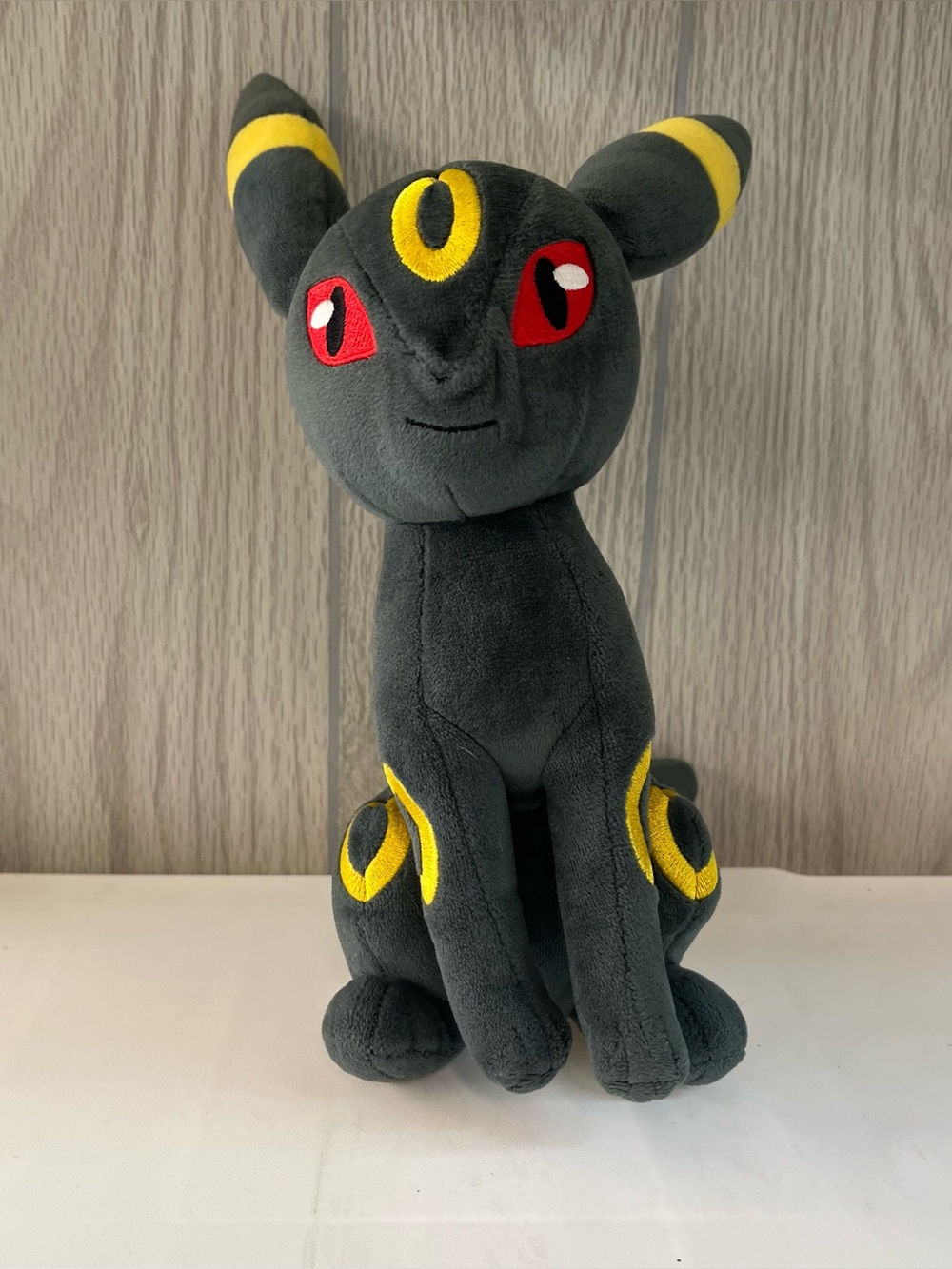 Pokemon Umbreon Plush Seated Gray Yellow 11" Collectible WCT Game Stop